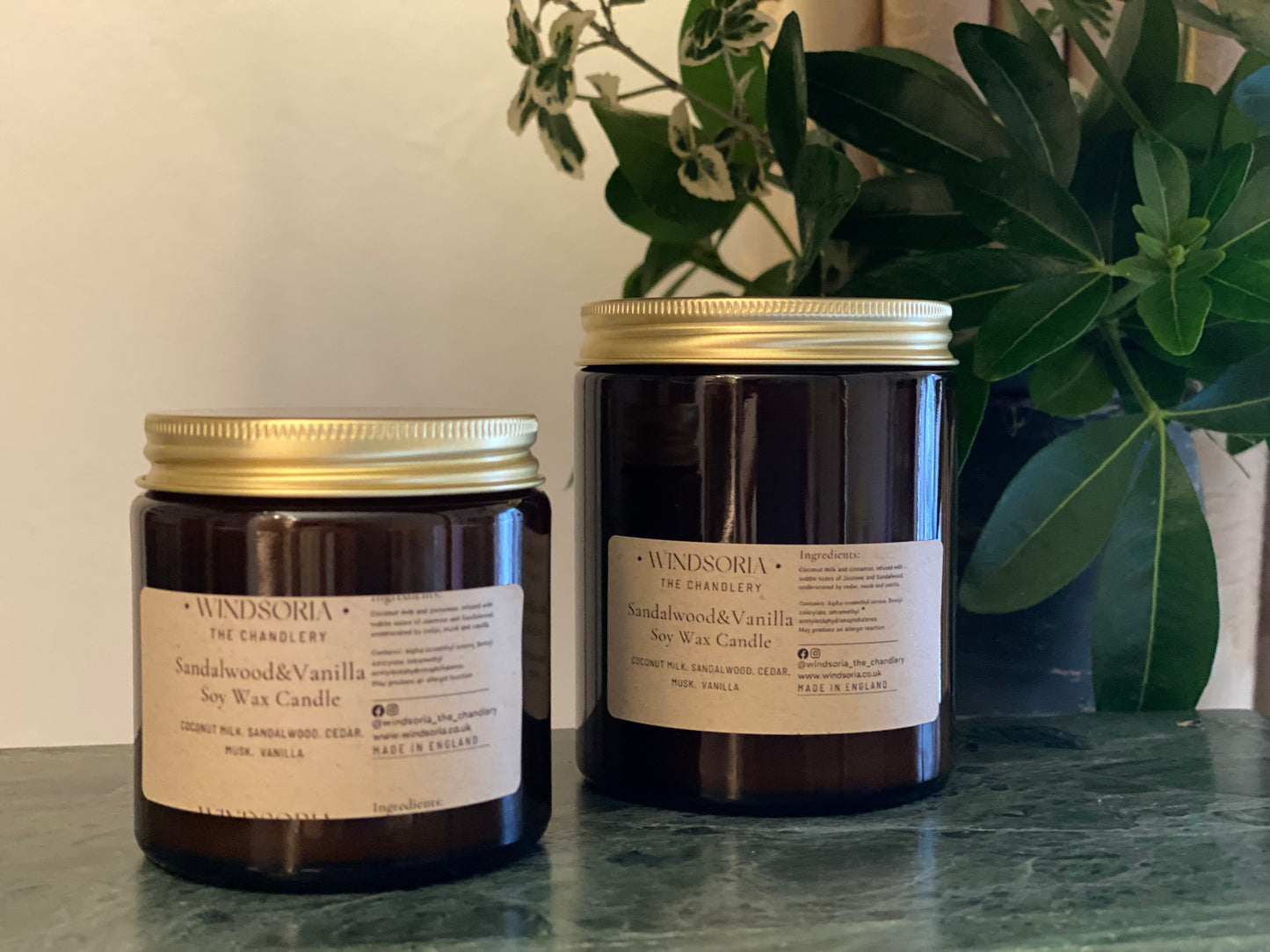Sandalwood & Vanilla Soy Wax Candle