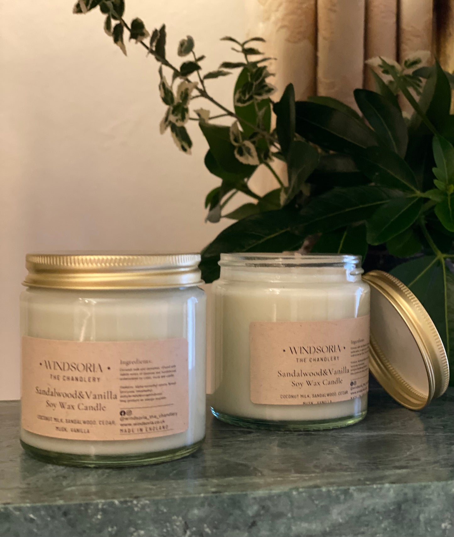 Sandalwood & Vanilla Soy Wax Candle