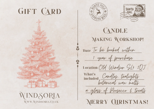 Christmas gift card, Xmas gift card, Christmas holiday gift card UK, Christmas presents, Christmas gift ideas, Christmas stocking fillers, personalised Christmas gifts, festive gifts christmas, Christmas candle making workshop, Christmas candle making workshops, Christmas candle making class Berkshire, festive craft workshops, Christmas activities for all family, Christmas workshops UK, Christmas workshops Berkshire, handmade Christmas gifts, creative Christmas ideas, Christmas events Windsor