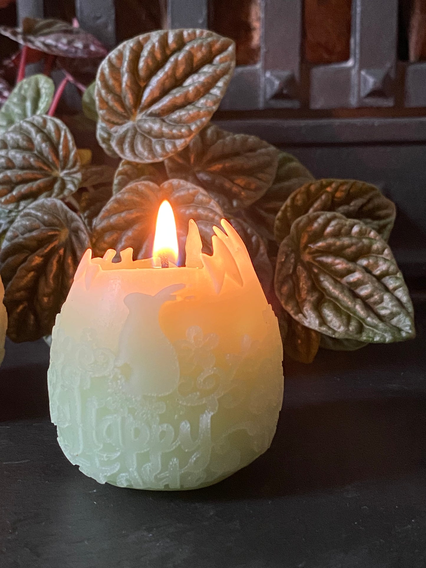 Happy Easter | Pure Organic Beeswax Candle | Small