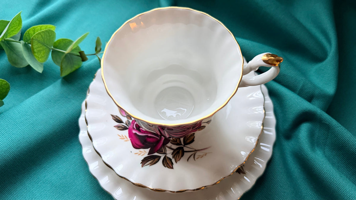 Royal Imperial Rose Tea Trio | Fine Bone China