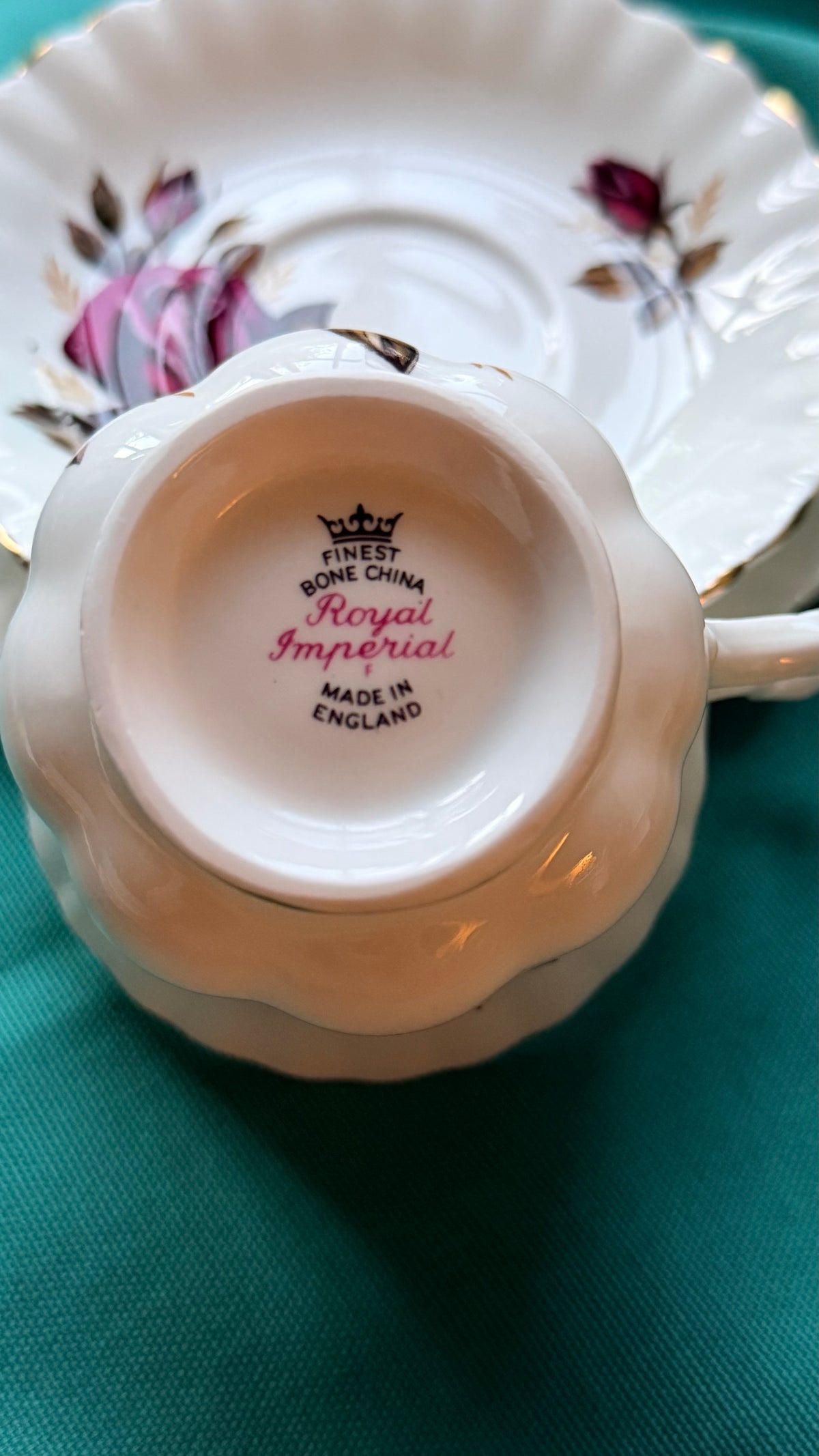 Royal Imperial Rose Tea Trio | Fine Bone China
