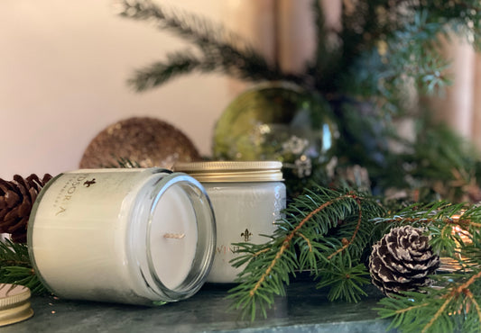 Christmas Tree Soy Wax Candle_ Clear Jar