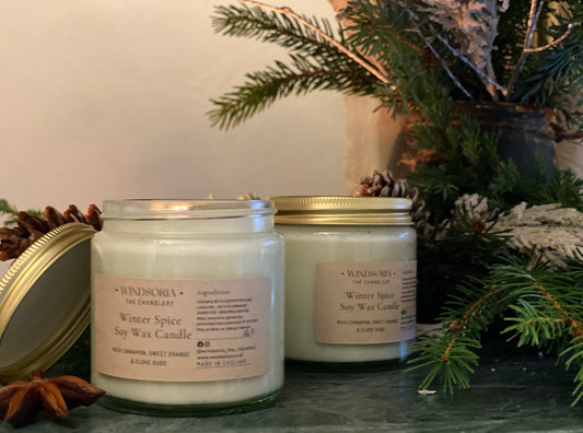 Winter Spice Soy Wax Candle _ Clear Jar