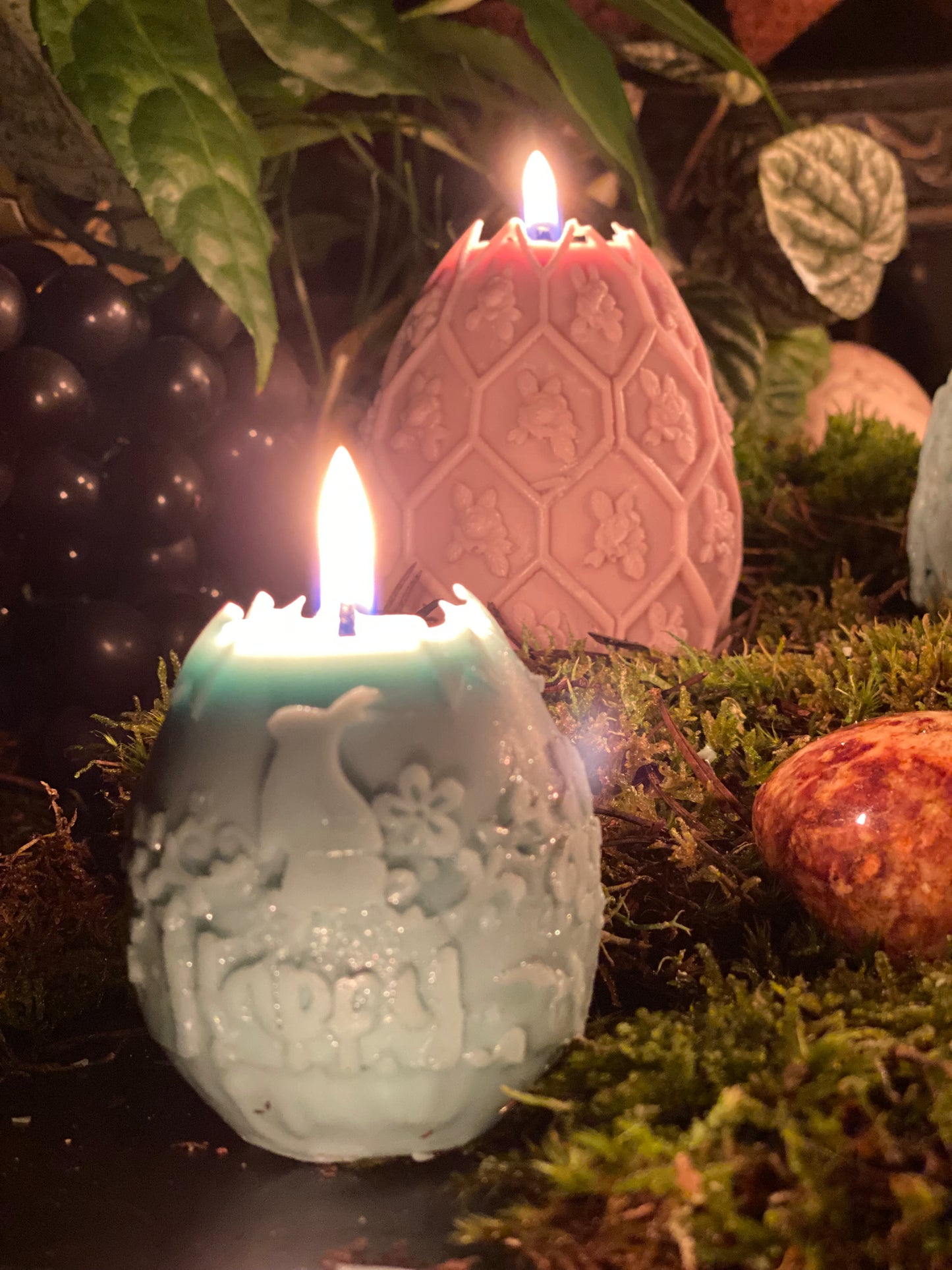 Happy Easter | Pure Organic Beeswax Candle | Small